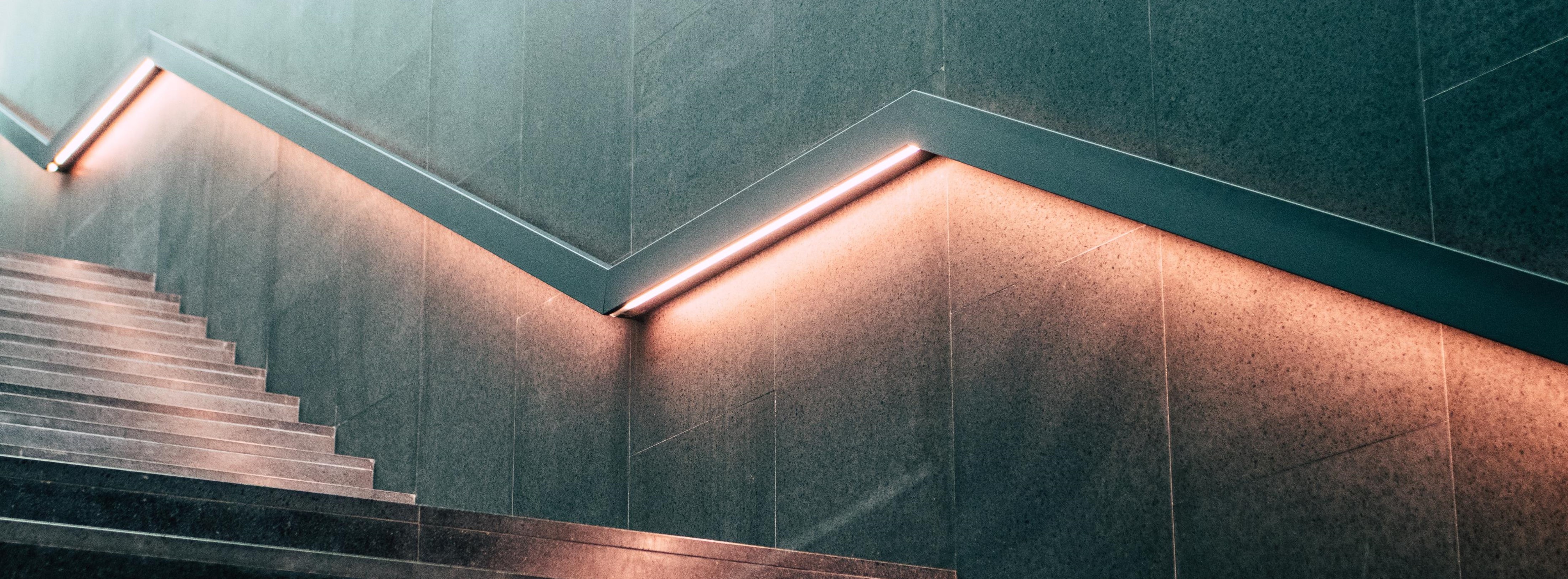 Escadaria com efeito ascendente