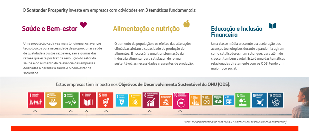 Saúde e Bem-estar; Alimentação e Nutrição; Educação e Inclusão Financeira.