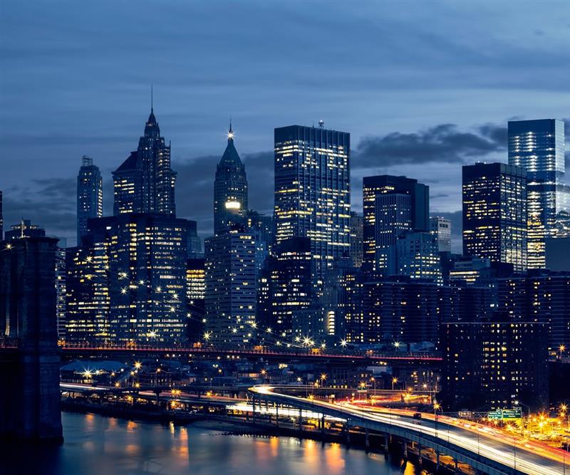Skyline ao entardecer